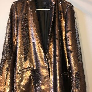 Color changing sequin blazer